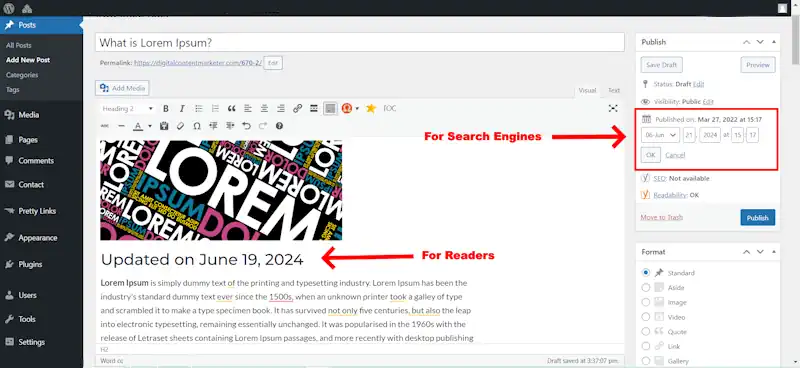 Updating an Article for Search Engines and Readers